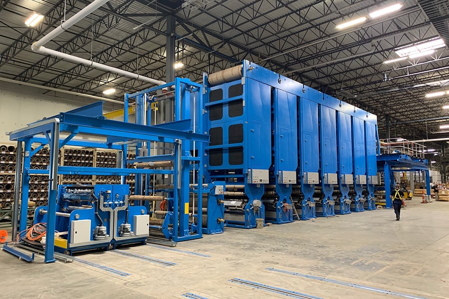 Screen Gravure and Emboss Combination Lines