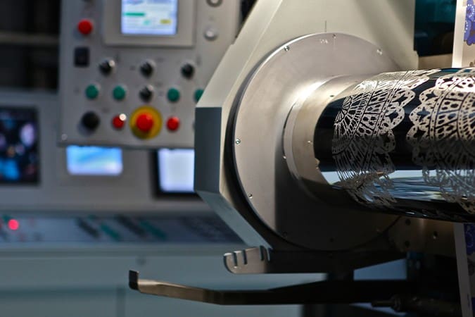 Screen Gravure and Emboss Combination Lines