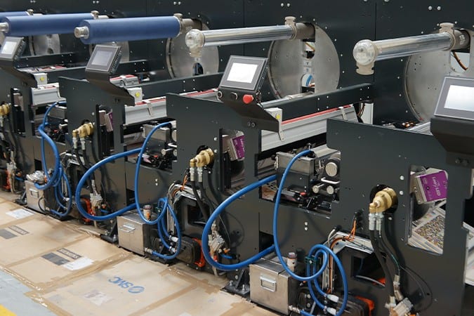 Screen Gravure and Emboss Combination Lines