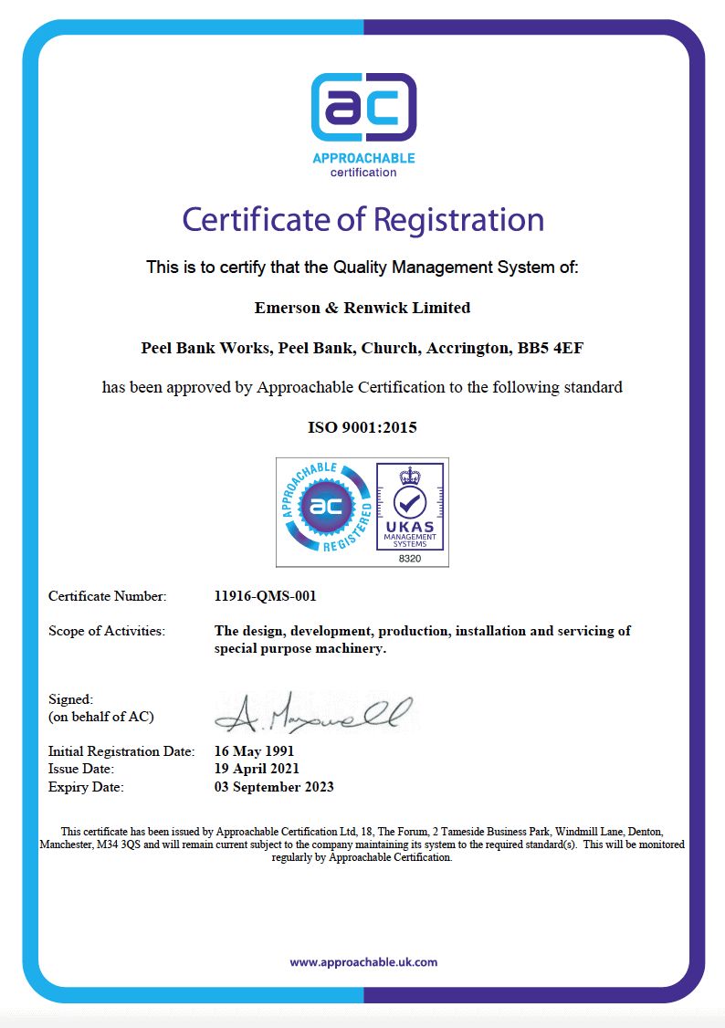 Quality Policy - ISO 9001 2015 1 E+R Quality Policy - ISO 9001 2015